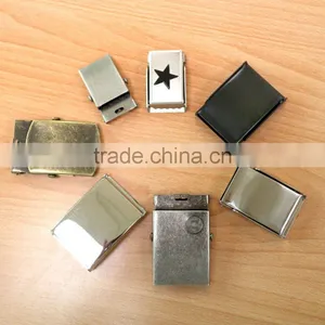 Garment Cloth Metal Stamping Steel Military Buckle Cottom Belt Buckle Nickel Plate Black Antique Brass thumbnail-3