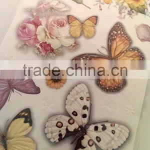 Multi Color Butterfly & Rose Design Sticker, Decorative Shinny Glitter Sticker thumbnail-3