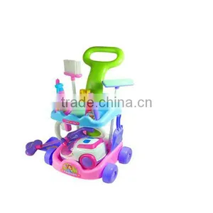 2015 Hot Selling Plastic Cleaner Pushing Machine Car Toy Set for Kids Gold Supplier From China Manufacture on thumbnail-1