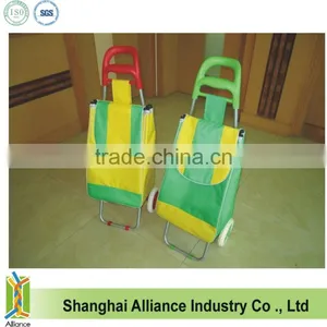 Designer Folding Trolley Wheeled Lightweight Shopping Bag Cart Fold Away Shopper thumbnail-1