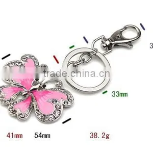 Wholesale Heart Shaped Metal Keyring Rhinestone Key Chain KY07-0006 thumbnail-3
