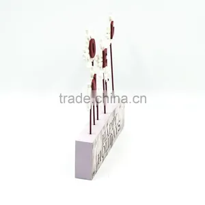 2017 Holiday Vintage White Snow Flower Table Top Use Home Christmas Decoration 2017 thumbnail-2