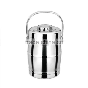 China Metal Ice Bucket Manufacture OEM Insulated Ice Bucket Stainless Steel Mini Ice Bucket With Lid thumbnail-4