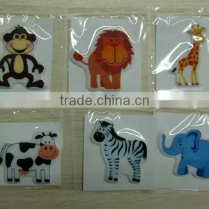 1.5" Puff Zoo Animal Assortment Stickers thumbnail-1