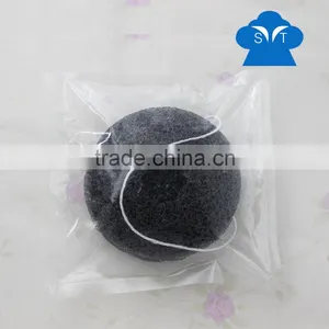 Black Bamboo Charcoal Konjac Sponge Cosmetic Facial Cleansing Sponge thumbnail-4