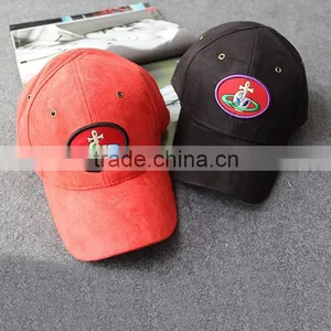 Custom Suede Fabric Embroidery Patch Baseball Cap Without Button thumbnail-2