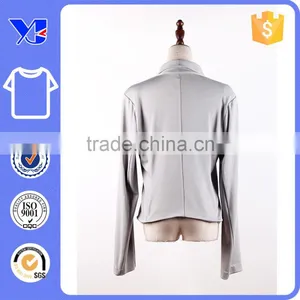 Draped Line Outer Women Wear Silky Handfell Open Casual Lady Coat thumbnail-2