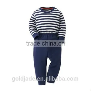 2016 Wholesale Kids Baby Stripe Pajama Suits Kids Stripe Cotton Pajamas thumbnail-2