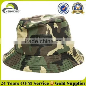 Woven Label Camo Cotton Custom Printed Sublimation Bucket Hat thumbnail-1