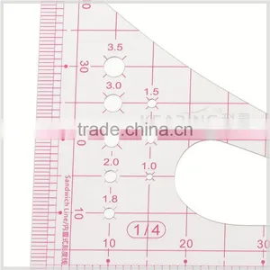 Kearing Flexible Plastic 1/4 Triangle Scale Rulers for Measure Built-in Calibration for Engineering Surveying#8514 thumbnail-3