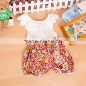 Lace Petti Romper Toddlers Fashion Jumpsuit Newborn Baby Clothes thumbnail-3