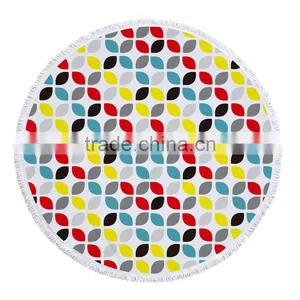 2017 Factory Direct Custom Salemicrofiber Beach Towel 100% Cotton Round Beach Towel thumbnail-5