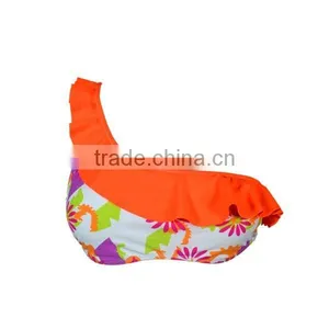One Strap Floral Print Fabric Lady Bikini thumbnail-2