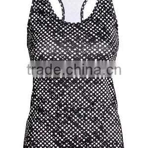 OEM Nylon Lycra Ladies Tops Images Women Fitness Workout Tank Tops thumbnail-2