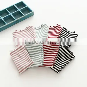 Wholesale Simple Stripe Cotton Soft Two Pieces Set Girl Pajamas thumbnail-1