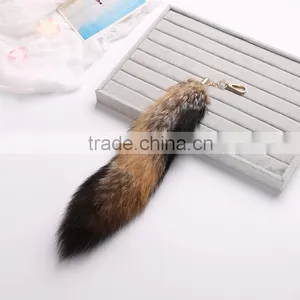 New Fox Fur Fur Imports 40cm Real Hair Fox Hair Tail Multi-color Color Bag Pendant Wholesale thumbnail-6