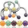 Horseshoes Surgical Steel UV Acrylic Triple CBR Circular Barbell Piercing Jewelry For Wedding thumbnail-1