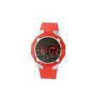 Polygon Ladies Silicone LED Watch Red Rubber Bracelet Electronic Countdown Watch thumbnail-1