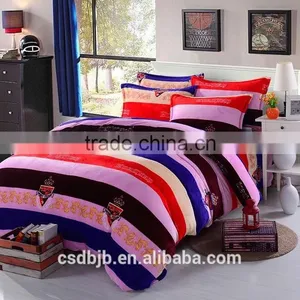 2017 NEW DESIGN COLORS STRIPES FLANNEL 4PCS BEDDING SET thumbnail-1