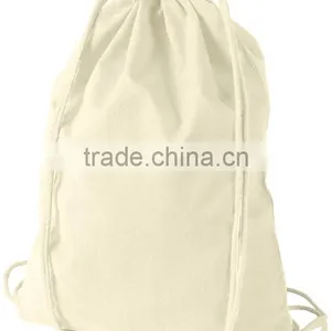Cotton Gym Bag Polycotton Laundry Bag String Storage Bag thumbnail-1