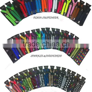 35 Colors 40" New Adult Mens Women Clip-on Suspenders Elastic Y-Shape Adjustable Braces thumbnail-2