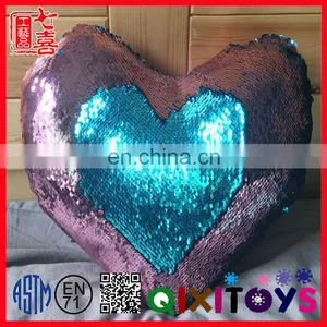 Two Color Changing Sequin Throw Pillow Mermaid Reversible Sequin Cushion thumbnail-2