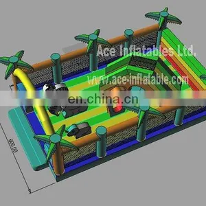 New Designed Jungle Theme Inflatable Playground thumbnail-1