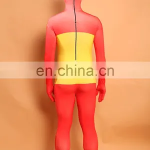 Spanish Flag Zentai Second Skin Spain Suit Fancy Dress Costume Spandex Lycra thumbnail-2