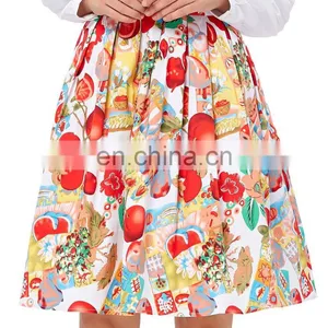 18 Colors Grace Karin Women Vintage Skirt Pinup 50S 60S Cotton Skirt Autumn Skirts Dance Vestidos CL6294-8# thumbnail-3
