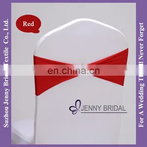 SH086A Wedding Chair Tie Backs Universal Self Tie Chair Covers Lycra Chair Sash With Bow thumbnail-3