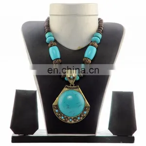 Belly Dance Costume Jewelry -Vinatge Pearl Neckalce Indian Fashion Jewelry thumbnail-3