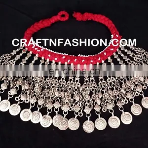 Vintage Gypsy Pendant, Belly Dance Costuming Boho Pendant-Afghan Banjara Style Necklace thumbnail-3