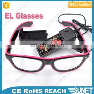 Hot Sale Multicolor Bright LED Glasses Festival LED Glow EL Glasses thumbnail-5