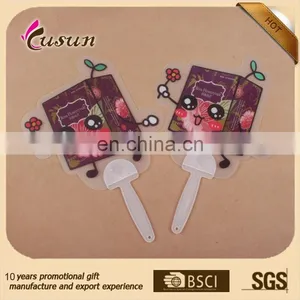 Most Popular Hand Fan With Long Handle Colorful pp Plastic Hand Fan for Promotional thumbnail-1