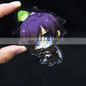 New Creative Printed Acrylic Keychain With Japanese Cartoon Image thumbnail-5