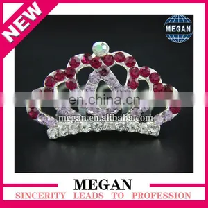 Hot Selling Rhinestone Baby Kids Birthday Party Girl Women Hair Comb Gift Tiara Crown thumbnail-1