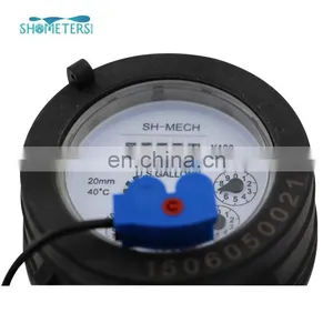Multi Jet Dry Dial Plastic 5 Wheels Water Meter Pulse Sensor Made in China thumbnail-4