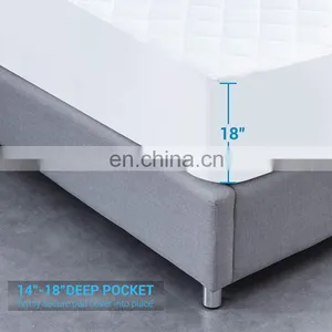 Popular King Size Microfiber Quilted Waterproof Mattress Pad thumbnail-6