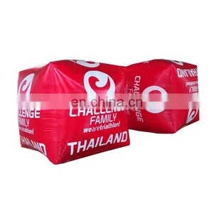 Mobile Water Games Floating Sign Advertising Full Logo Printed Inflatable Cubic Buoy Billboard thumbnail-1
