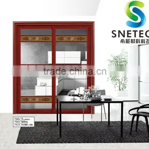 Scarlet Tempered Glass With Curves for Partition Sliding Doors thumbnail-1