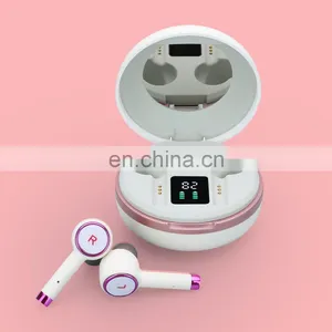 Беспроводные наушники Bluetooth TWS с зарядным футляром, наушники с фонарем и зеркалом для iOS и Android thumbnail-2