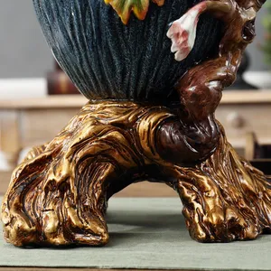 Hand Made European Color Paint Creative Retro Table Ceramic Vase For Living Room Decor thumbnail-4