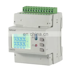 IoT Wireless/wifi/smart Energy Meter Multiloop 3-phase Din-rail Power Meter Acrel ADW200 RS485 Modbus-RTU DO/DI Temperature Kwh thumbnail-1