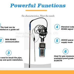 Portable Gas Mass Heat Flow Meter Modbus Communication Connection thumbnail-5