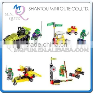 Mini Qute Senye 4pcs/set Plastic Anime Cartoon Ninja Turtle Boys Building Block Action Figures Model Educational Toy NO.SY 211 thumbnail-1