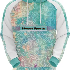 Customized Sublimation Hoodie of Blue and White Colors thumbnail-1