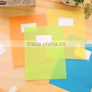 Hot Sell A4 Colorful Clear Plastic File Folder With Card Holder thumbnail-2