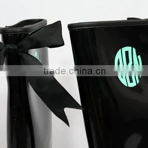 Monogrammed Rain Boots With Preppy Bows thumbnail-3