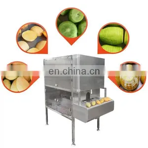 Shanghai Industrial Full Automatic PLC Stainless Steel Fruit Mango Peeling & Half-cut Pit Removing Machine Peeler Equipment thumbnail-1