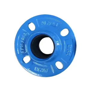 SOLID ISO2531 En545 Round Di Ductile Iron Quick Flange Adaptor for HDPE PVC PE Pipes thumbnail-1